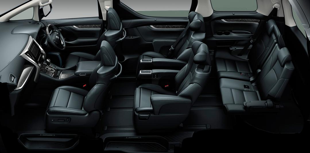 Wide view of the Ellrae MPV interior showing cabin layout and seating